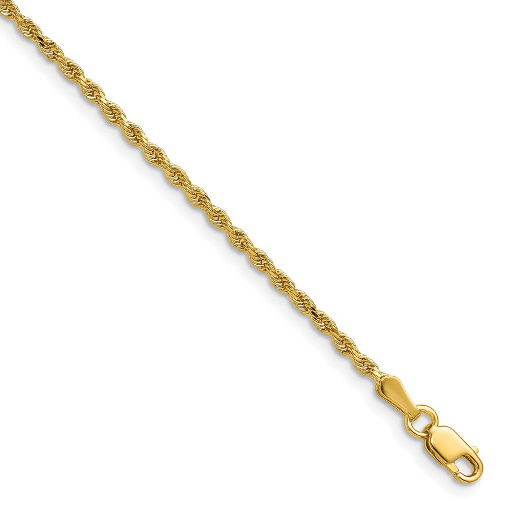 14k 1.75mm D/C Rope with Lobster Clasp Chain