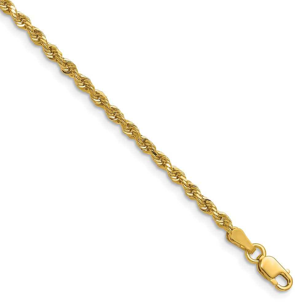 14k 2.25mm D/C Rope with Lobster Clasp Chain
