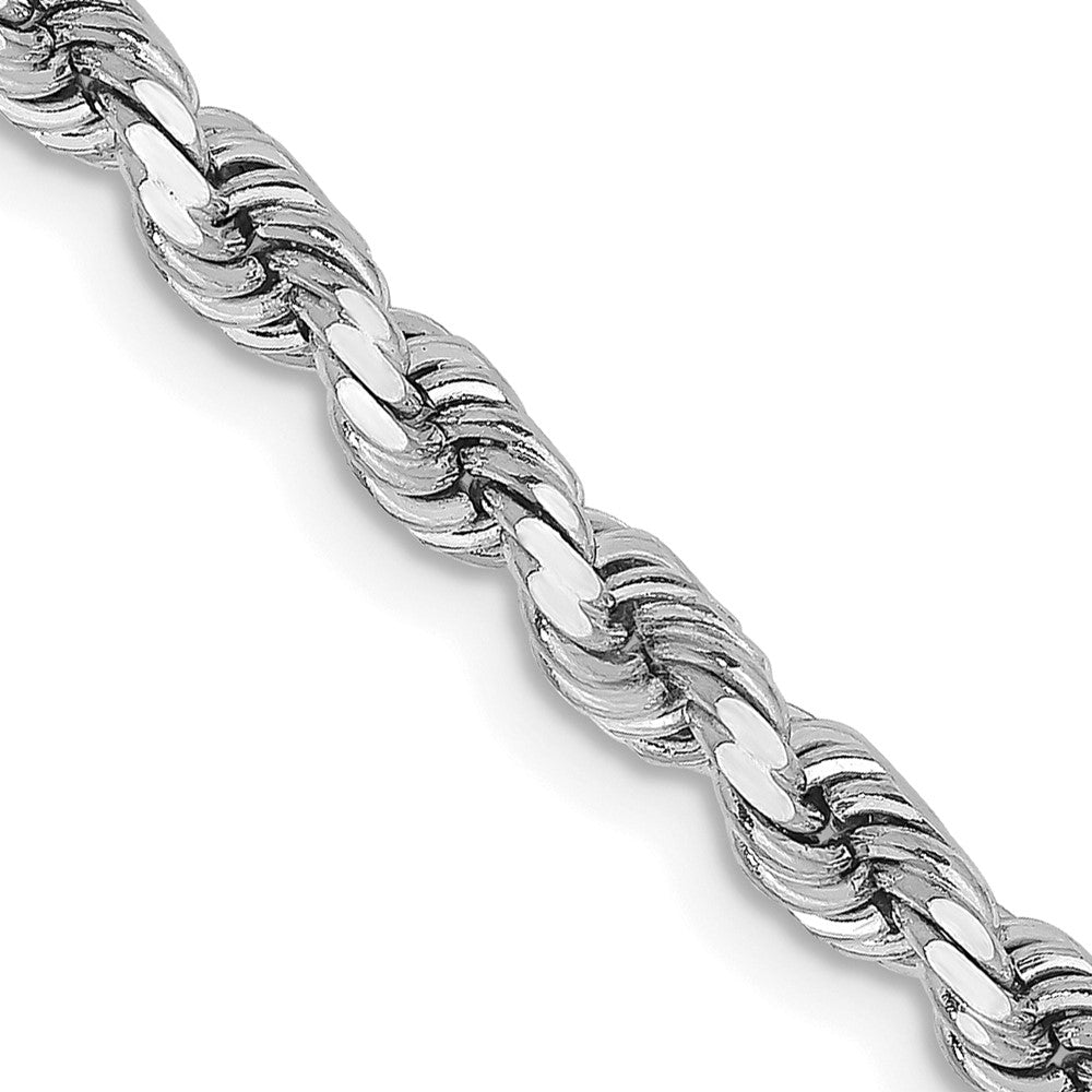 14k White Gold 3.75mm D/C Rope with Lobster Clasp Chain
