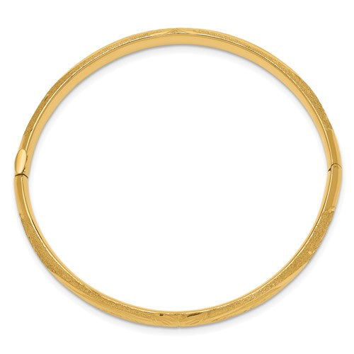 10k Florentine Hinged Baby Bangle