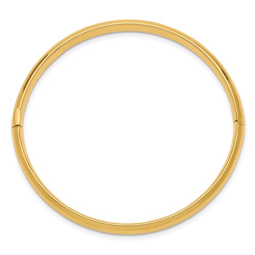 10k 3/16 Polished Hinged Baby Bangle