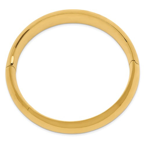 10k 11/16 High Polished Hinged Bangle Bracelet