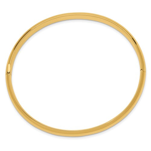10k 4/16 Oversize High Polished Hinged Bangle Bracelet