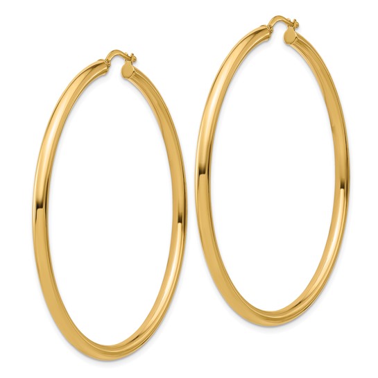 Herco 14K Polished Round Tube Hoop Earrings