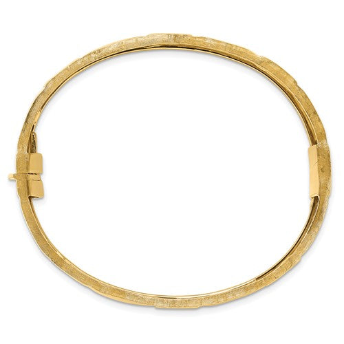 Herco 14K Basket Weave Wide Bangle
