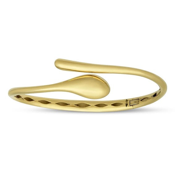 Herco 14K Gold Hinged Cuff