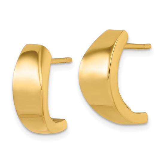 Herco 18K Polished Curved Post Earrings