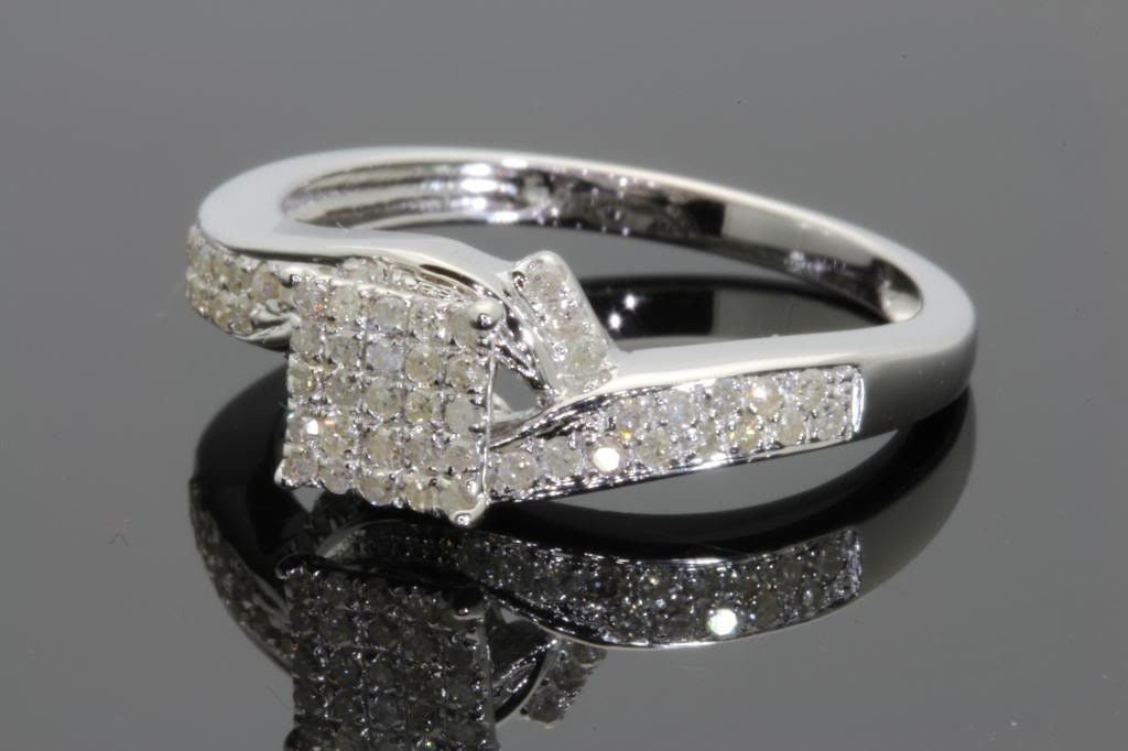 .40 CARAT WOMENS STERLING SILVER REAL DIAMOND ENGAGEMENT BRIDAL WEDDING RING
