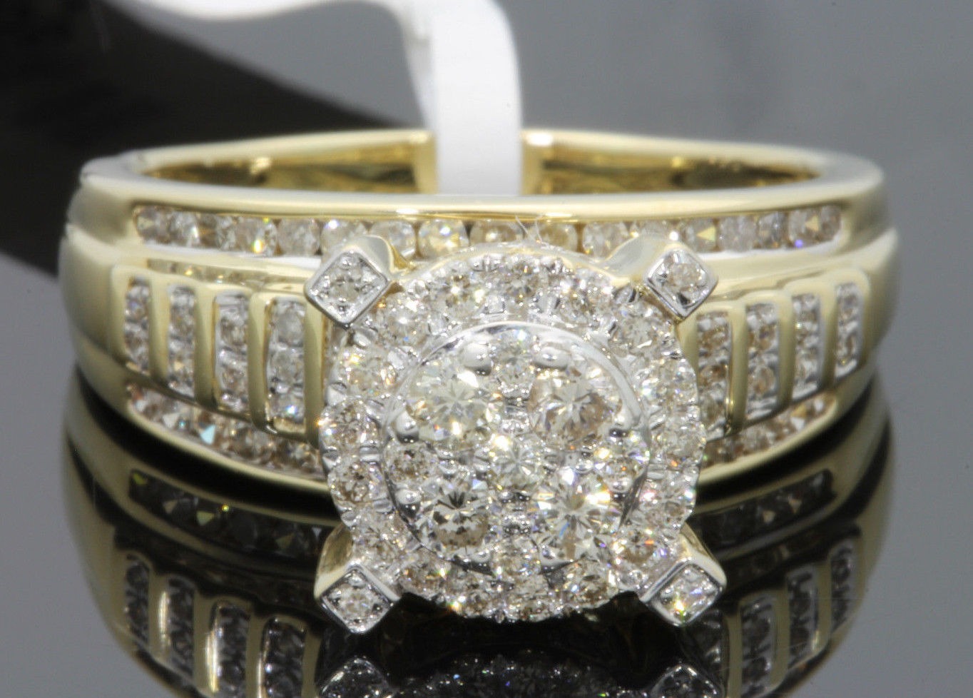 10K YELLOW GOLD 1 CARAT WOMEN REAL DIAMOND ENGAGEMENT RING WEDDING BRIDAL RING