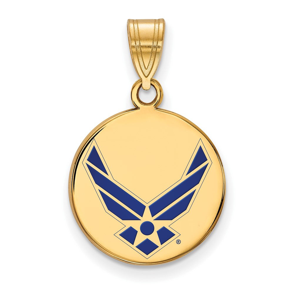 14k Gold LogoArt U.S. Air Force Med Enamel Pendant