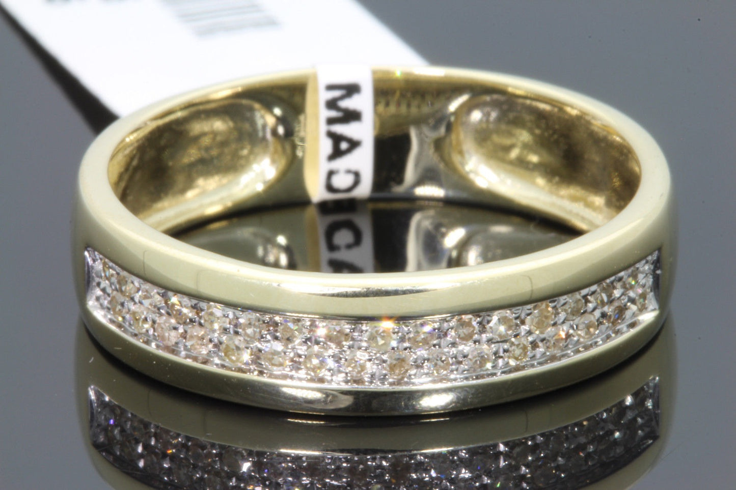 . 10K YELLOW GOLD 1.25 CARAT MEN WOMEN DIAMOND TRIO ENGAGEMENT WEDDING RING BAND SET