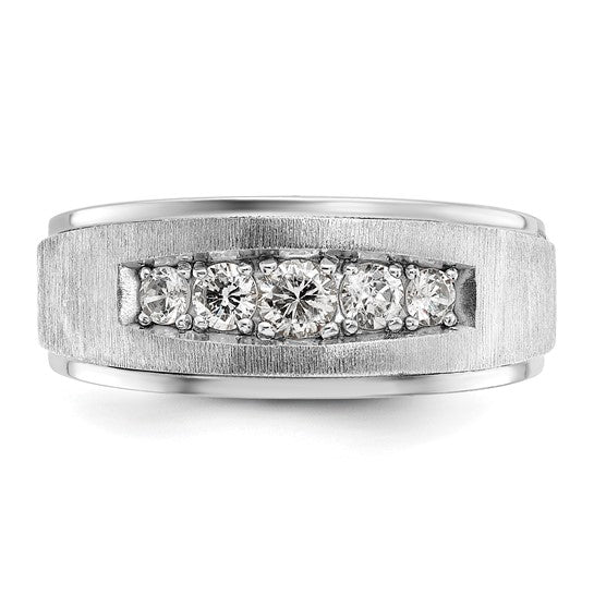 NEW Catalogs Lab Grown Diamond Jewelry(Pg. 76) IBGoodman Lab Grown Diamond Rings(Pg. 6) IBGoodman 14k White Gold Men's Polished and Brushed 5-Stone 1/2 Carat Lab Grown Diamond Ring