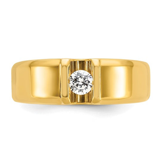 14k IBGoodman Men's 1/4 carat Diamond Complete Ring