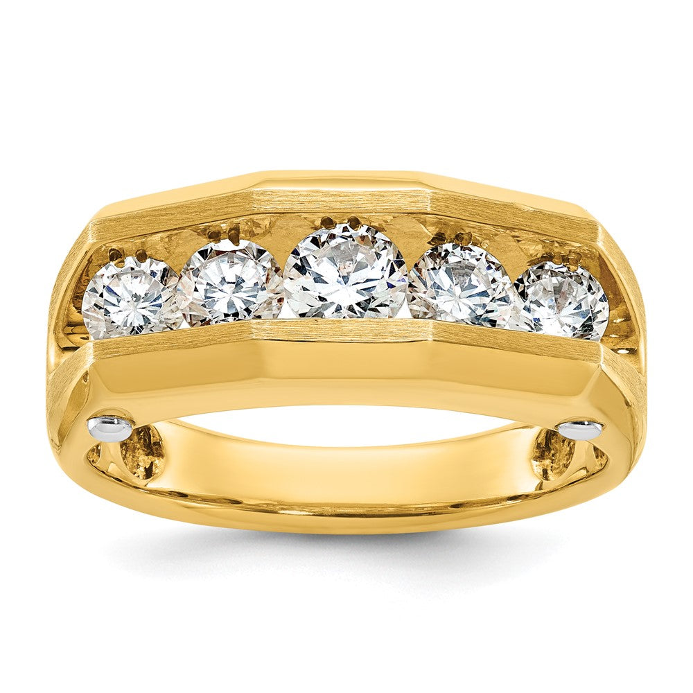 IBGoodman 14k Two-tone Five Stone Polished/Satin Men's Ring Mounting