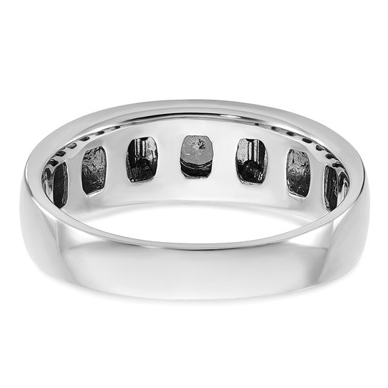14k Two-tone White/Rose Gold IBGoodman Men's 1/4 carat Diamond Complete Ring
