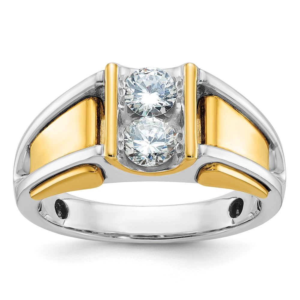 14k Two-tone IBGoodman Men's Diamond Complete Ring