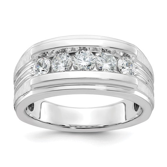 14k White Gold IBGoodman Men's Lab Grown Diamond Complete Ring