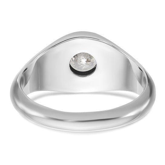 14k White Gold IBGoodman Men's Complete Lab Grown Diamond Ring
