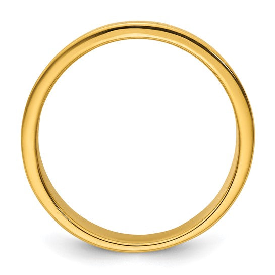 IBGoodman 14k Polished 1/5 Carat AA Quality Diamond Row Ring