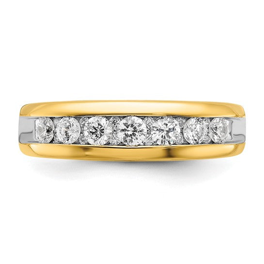 IBGoodman 14k with White Rhodium Men's Polished 1/2 Carat AA Quality Diamond Ring