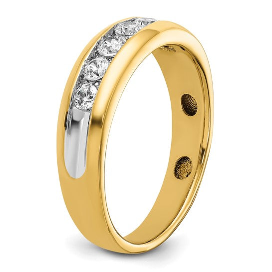 IBGoodman 14k with White Rhodium Men's Polished 1/2 Carat AA Quality Diamond Ring