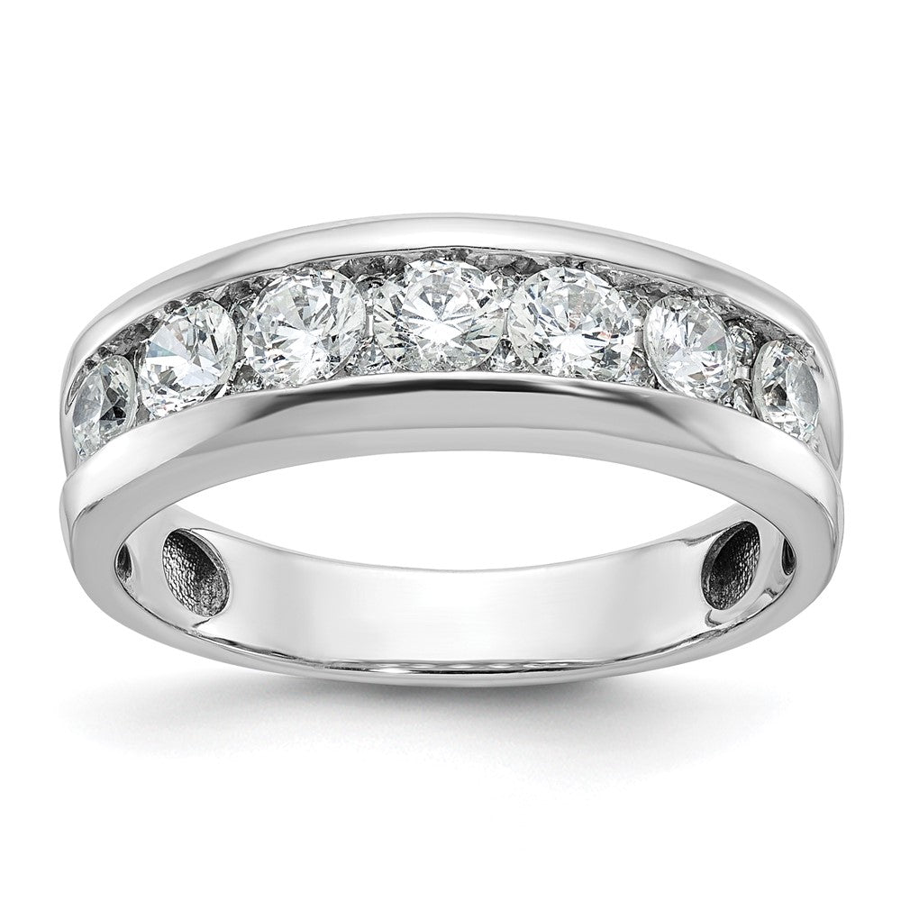 IBGoodman 14k White Gold Polished 7 Stone Men's Ring Mounting