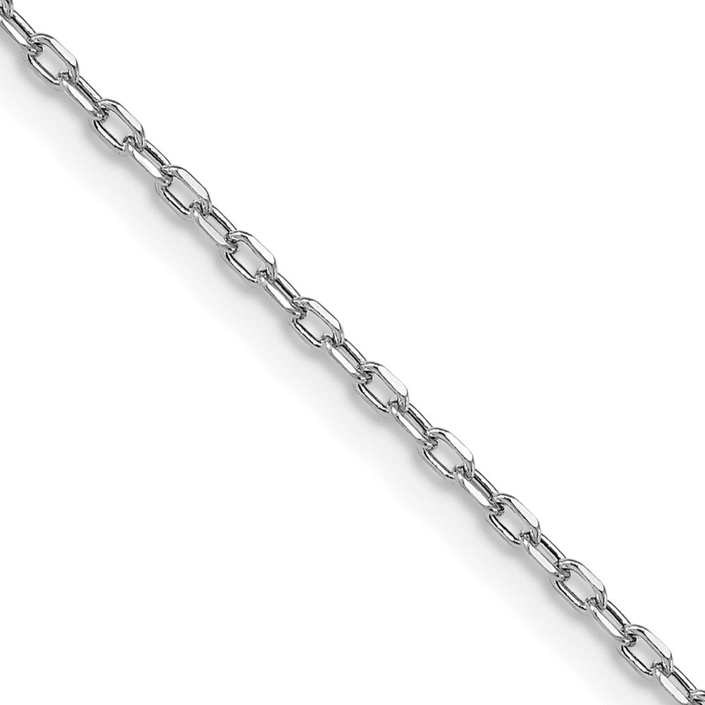14k White Gold 3mm Semi-solid D/C Open Link Cable Chain