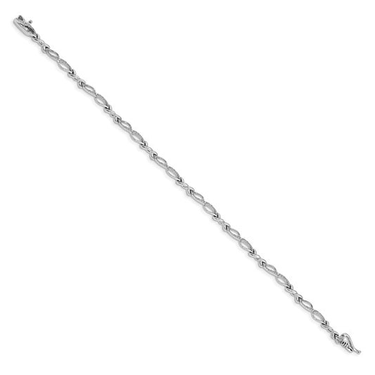 14k White Gold Diamond Bracelet