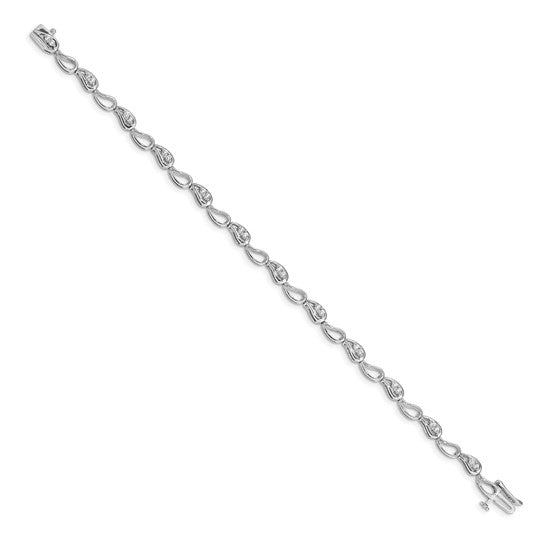 14k White Gold Diamond Bracelet