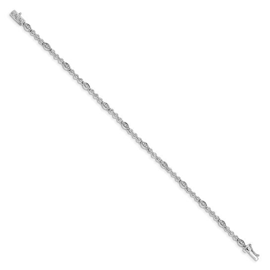14k White Gold Diamond Bracelet