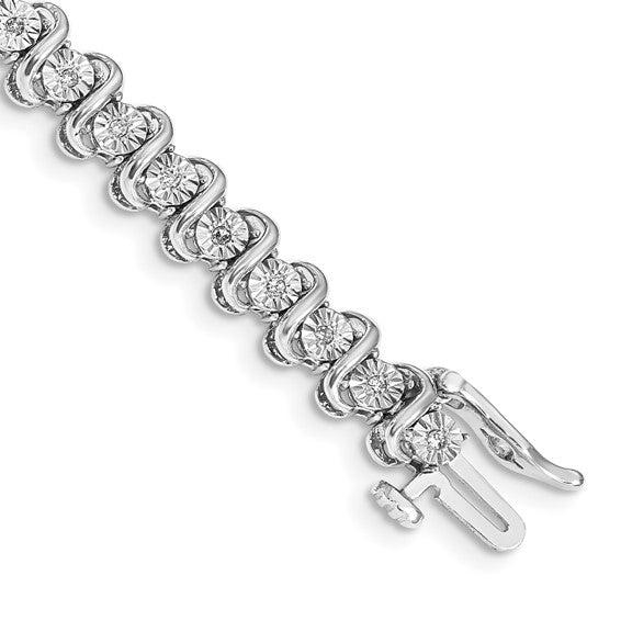 14k White Gold Diamond Bracelet