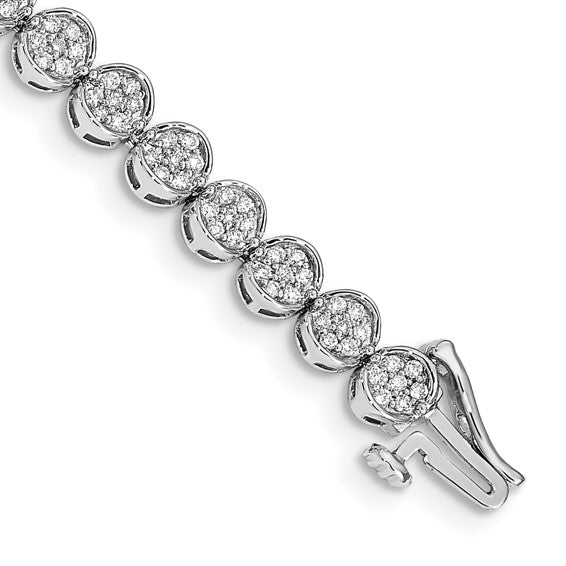 14k White Gold Diamond Bracelet