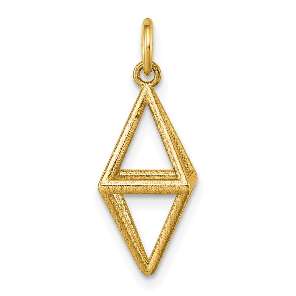 14K Polished Truncated Octahedron Shape Pendant