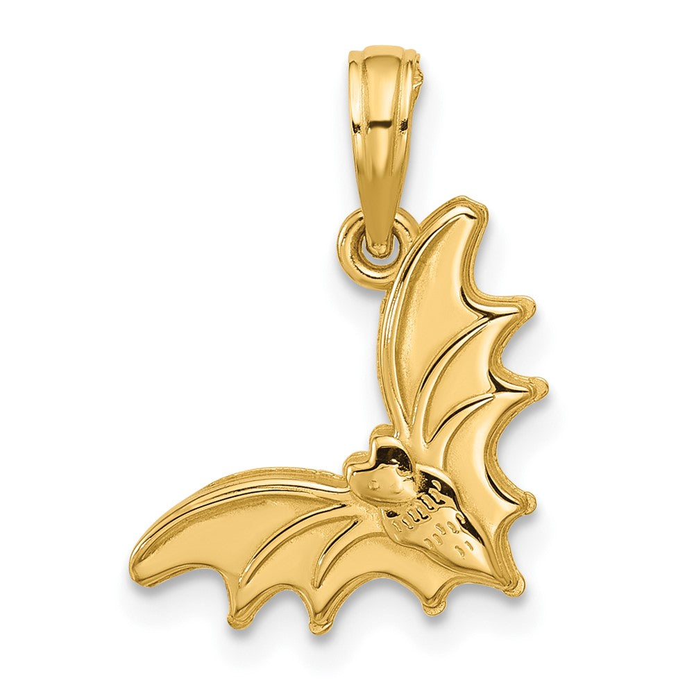 14K Polished Bat Pendant