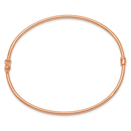 14k Rose Gold Hinged Bangle Bracelet