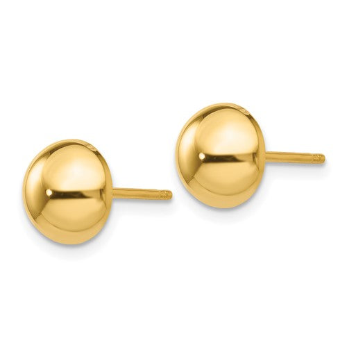 14k Polished 8mm Half Ball Post Earrings