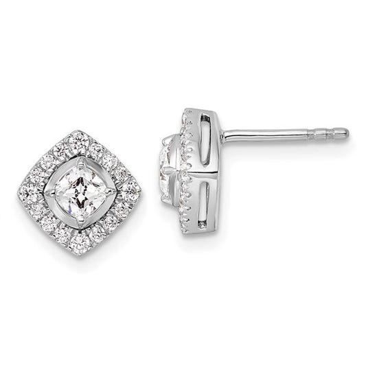 14K White Gold Lab Grown Diamond VS/SI GH, Complete Post Earrings