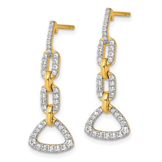 14K Lab Grown Diamond VS/SI GH, Fancy Post Dangle Earrings