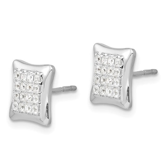 10K RG Diamond Earrings