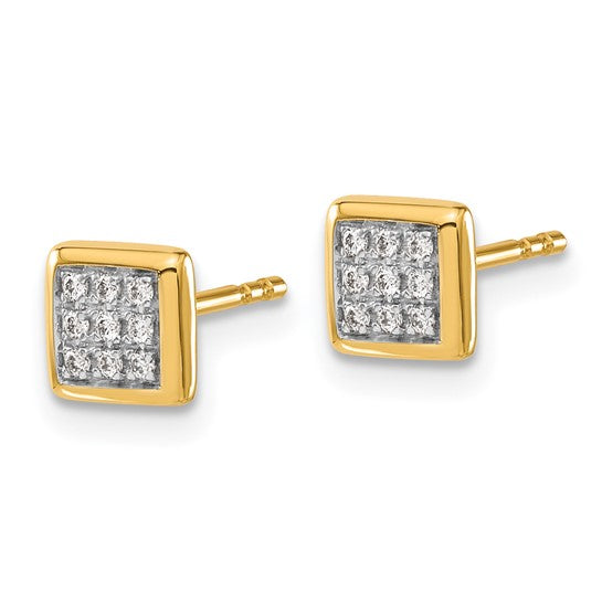 14k Diamond Post Earrings