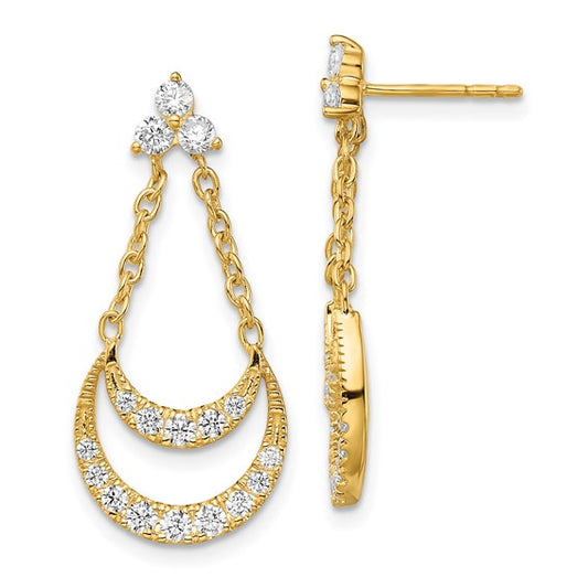 14K Lab Grown Diamond VS/SI GH, Fancy Chandelier Post Earrings