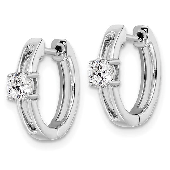 14KW True Origin Lab Grown Diamond VS/SI DEF Hinged Hoops