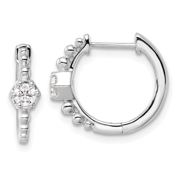 14KW True Origin Lab Grown Diamond VS/SI DEF Hinged Hoops