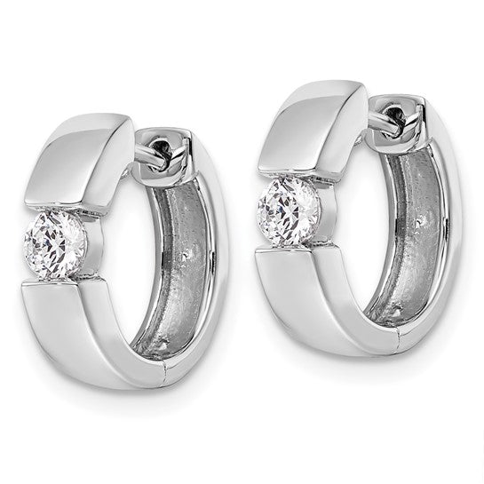 14KW True Origin Lab Grown Diamond VS/SI DEF Hinged Hoops