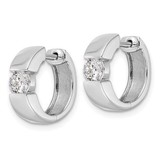 14KW True Origin Lab Grown Diamond VS/SI DEF Hinged Hoops