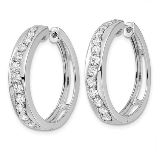 14Kw True Origin Lab Grown Diamond VS/SI, D E F, Hoop Earrings
