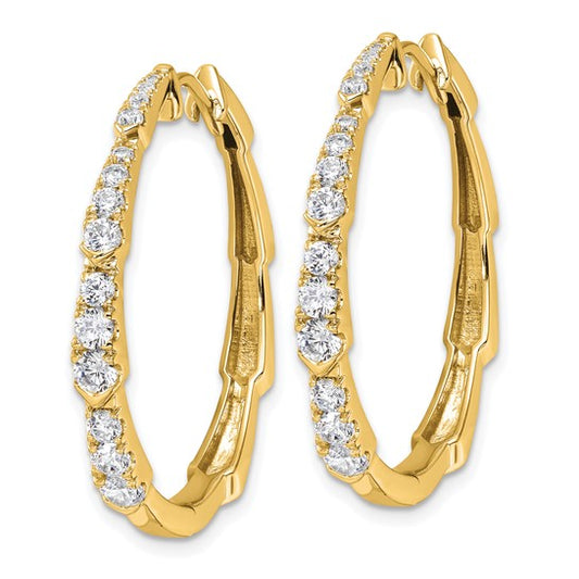 14Ky True Origin Lab Grown Diamond VS/SI DEF Hoop Earrings