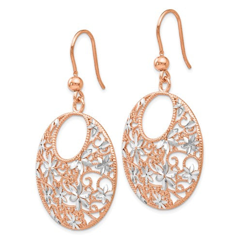 Leslie's Sterling Silver Rose-tone 18K Flash-plated Earrings