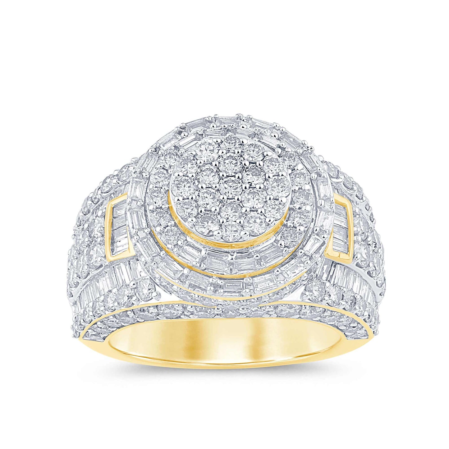 10K SOLID YELLOW GOLD 5.75 CARAT REAL DIAMOND ENGAGEMENT RING WEDDING PINKY BAND