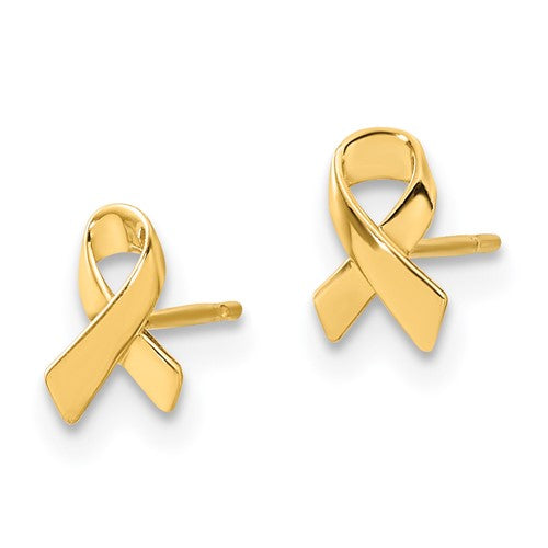 14k Madi K Awareness Ribbon Post Earrings